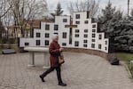 A memorial to those who died in the early 1990s the separatist war over Transnistria, in Varniţa, Moldova, March 31, 2023.