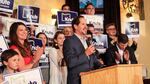 Oregon state Rep. Knute Buehler speaks to supporters after winning the Republican primary to challenge Kate Brown for the governor’s seat.