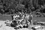 Jeff Douglas, lower right, on the Rogue River