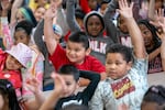 Students attend an assembly at Dr. Martin Luther King Jr. Elementary School, June 5, 2024, in Portland, Ore.
