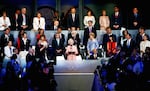 July 27, 2012: Queen Elizabeth II speaks during the Opening Ceremony of the 2012 Olympic Games at the Olympic Stadium in London, England.