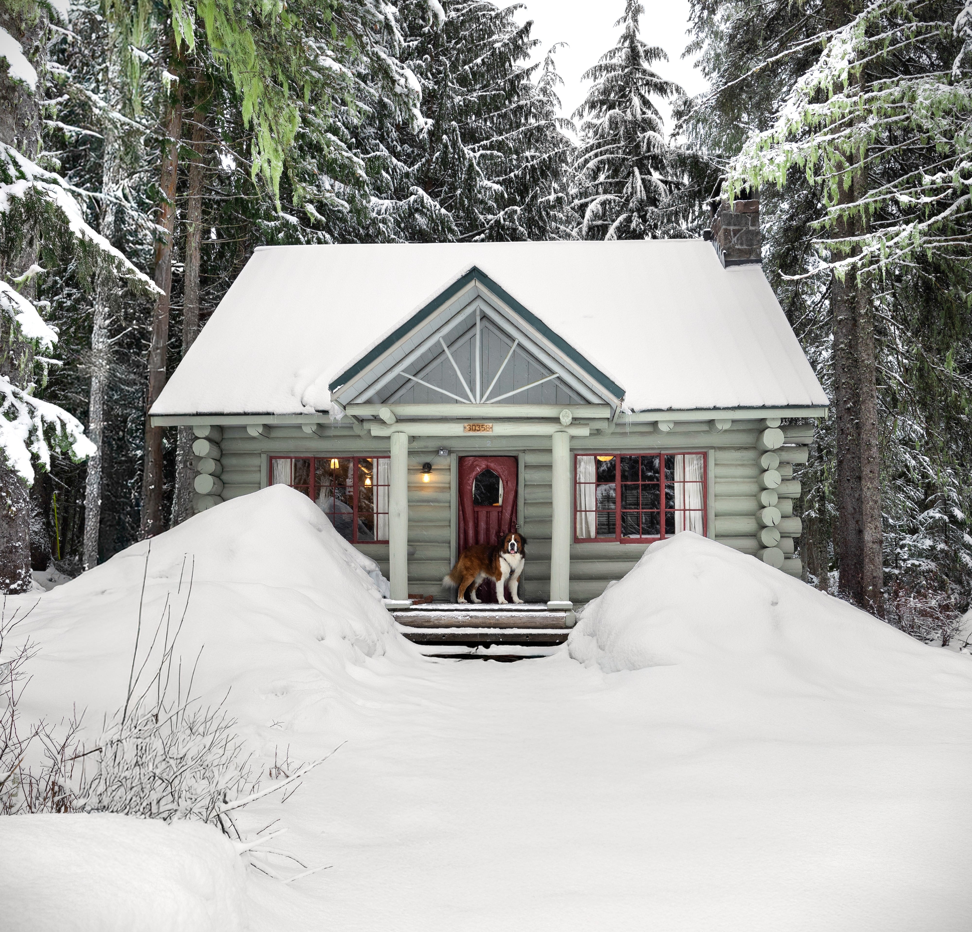 Steiner cabins such as this one photographed in February have become beloved icons of Mount Hood. They are celebrated each year in the annual Steiner Cabins Tour, hosted by the Mount Hood Cultural Center & Museum.