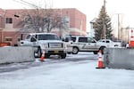 The Harney County Sheriff's Office placed concrete barriers outside the county courthouse in anticipation of a possible protest.