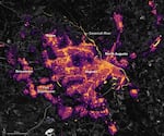 A satellite image shows Augusta, Ga., one month before Helene's arrival plunged it and many other cities into darkness.