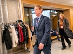 Sen. Tim Knopp walks through the Oregon state Capitol in Salem, Ore., Dec. 12, 2024.