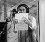 Jean Baylor pointing to the next song on the list, for the Baylor Project album "Generations", 2020, at Bunker Studio, Brooklyn, NY, 2018.