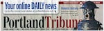 A photo of the Portland Tribune masthead from 2009.