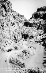 Picture Canyon, John Day Highway, circa early 1900s. Pioneer geologist Thomas Condon was the first to recognize the scientific significance of the John Day Fossil Beds in the 1860s.