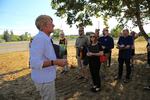Vancouver's parks director, Julie Hannon, gives city leaders a tour of a nearly 45-acre plot of land slated as Fenton Community Park.