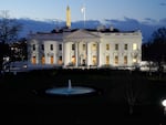 The White House is seen in the early morning before Inauguration Day ceremonies on Jan. 20, 2021.