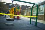 A closed playground at The Madeleine Elementary School in northeast Portland, March 21, 2020.