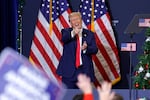 Former president and 2024 presidential hopeful Donald Trump at a campaign event in Iowa on Tuesday.