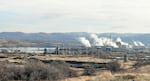 One of Google's data center campuses near the Columbia River in December, 2022. The company completed a fourth data center building in 2025, and plans to finish another one in 2026.