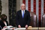Then-Vice President Mike Pence reads the final certification of Electoral College votes after the Jan. 6 Capitol riot in 2021. A new law clarifies that the vice president's role in the counting of votes is ministerial. Congress will count the votes from the 2024 presidential election on Monday.