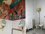 (Left) Inside the men's toilet in a cultural area called ‘La Teinturerie’ in the Ampasanimalo district of Madagascar's capital, Antananarivo, on October 30, 2024. (Right) A toilet in Mexico City, Mexico, on December 14, 2022. I took this photo while on a tour of the House of the Ball Museum, which is an old mansion-turned-museum in Tacubaya, Mexico City. The photo gives insight into how the toilets were like (at least in a wealthy person's villa!) around the 16th century.