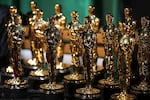 Oscar statuettes backstage during the 2023 Academy Awards. 