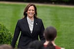 Vice President Kamala Harris arrives to speak from the South Lawn of the White House in Washington, Monday, July 22, 2024, during an event with NCAA college athletes. This is her first public appearance since President Joe Biden endorsed her to be the next presidential nominee of the Democratic Party.