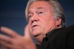 Steve Bannon speaks during the Semafor World Economy Summit 2025 at Conrad Washington on April 23 in Washington, DC.
