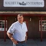 In this undated supplied photo, Les Zaitz, at the office of the Malheur Enterprise. The 116-year-old newspaper was purchased by Zaitz and his wife Scotta Callister in 2015, and is set to close operations on May 31.
