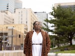 Robin Wonsley, Minneapolis council member for Ward 2, outside City Hall in Bloomington, Minn., on May 26. Wonsley and colleagues worked on a city ordinance to give ride-hail drivers a minimum wage in Minneapolis.