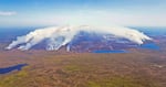 In this aerial image, wildfires burn in Shelburne County, Nova Scotia, on Wednesday, May 31, 2023.