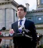 Farhang Heydari, executive director of the Policing Project at New York University's School of Law, announced a lawsuit against the Oregon Department of Justice's TITAN fusion center on Tuesday, Dec. 14, 2021.