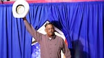 Mark Finchem, a Republican candidate for Arizona secretary of state, waves to the crowd as he arrives to speak at a rally put on by former President Donald Trump in Arizona on July 22.