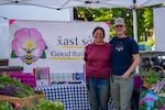 Michelle Week (left) and Domenika Radonich of x̌ast sq̓it/Good Rain Farm will be a staple at Cully Farmers Market throughout the summer. Their booth will have fresh produce with an emphasis on Native foods, as well as coffee and farm merch for purchase.