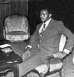 Anti-apartheid activist Stephen Biko is seen in this undated image.