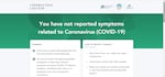 Oregon’s “Coronavirus Checker”: Results—No Symptoms