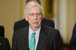 FILE - Senate Minority Leader Mitch McConnell, R-Ky., offers remarks following the Senate Republicans policy luncheon at the Capitol, July 30, 2024, in Washington.