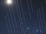 This image shows satellites, visible as vertical streaks, in the night sky. The highly reflective satellites and exponential increase in them in the Low Earth Orbit can hamper celestial observations by astronomers and amateur sky gazers alike.