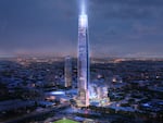 The Legends Tower would rise 1,907 feet above Oklahoma City, putting an exclamation mark on the city's skyline.