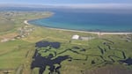 Aerial photo of the Isle of Lewis in Scotland's Outer Hebrides.