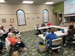People spoke out for and against the library dissolution at a library Board of Trustees meeting Aug. 21, 2023.