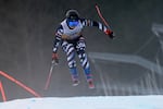 United States' Jacqueline Wiles speeds down the course during an alpine ski, women's World Cup downhill, in Tarvisio, Italy, Saturday, Jan. 17, 2026.