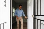 Dan Valdez, housing acquisitions manager for the nonprofit Brilliant Corners, checks out a recently leased property near downtown Los Angeles.