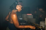NYC-based Lovie played a medley of soaring gospel tracks above a deep house beat during a 3 hour set at Barn Radio in downtown Portland on Saturday, Sept. 19, 2026.