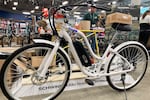 An e-bike is seen at a retail store in Glenview, Ill., Wednesday, July 20, 2022.