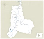 A map of the Deschutes River Basin, which geologists believe has been flowing a similar course for at least 7 million years, carving canyons on its way to meet the Columbia River, and eventually the Pacific Ocean.