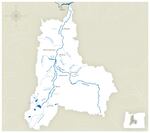 A map of the Deschutes River Basin, which geologists believe has been flowing a similar course for at least 7 million years, carving canyons on its way to meet the Columbia River, and eventually the Pacific Ocean.