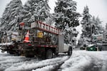 PGE worked through the morning and early afternoon to restore power to thousands of Clackamas County residents, Jan. 11, 2017.