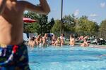 The pool is a popular hangout on sunny days and the place to cool off and debrief after playing volleyball.