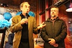 Oregon Innocence Project Legal Director Steve Wax introduces Josh Horner at a fundraiser on Dec. 6, 2018. 