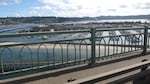 The site of the new OSU research center, as seen from Yaquina Bay Bridge.