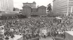In the 1980s, city planners moved to revitalize downtown and Pioneer Courthouse Square was its keystone project. Inaugural celebrations for the Square in 1984 attracted over 10,000 people.