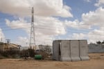 A concrete shelter, which was installed after the Oct. 7 Hamas attacks, is seen in the unrecognized Bedouin village of Wadi al-Na'am in southern Israel.
