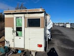 A camper parked on North Hunnel Road in Bend, Oregon on December, 28, 2022. The city of Bend plans to clear the camp on March 16, but could slightly change.