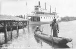 This undated image by Maud Baldwin of Klamath Falls is labeled 'The old and the new way.'