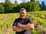 An undated image provided by the Sotelo family of Moises Sotelo-Casas standing in a vineyard.